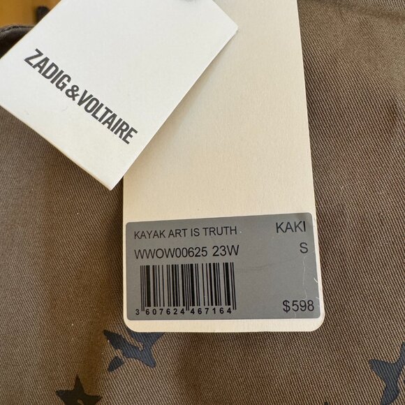 🔥 ZADIG & VOLTAIRE “ART IS TRUTH” Military Jacket – Size S – NWT 🔥 - Picture 10 of 10